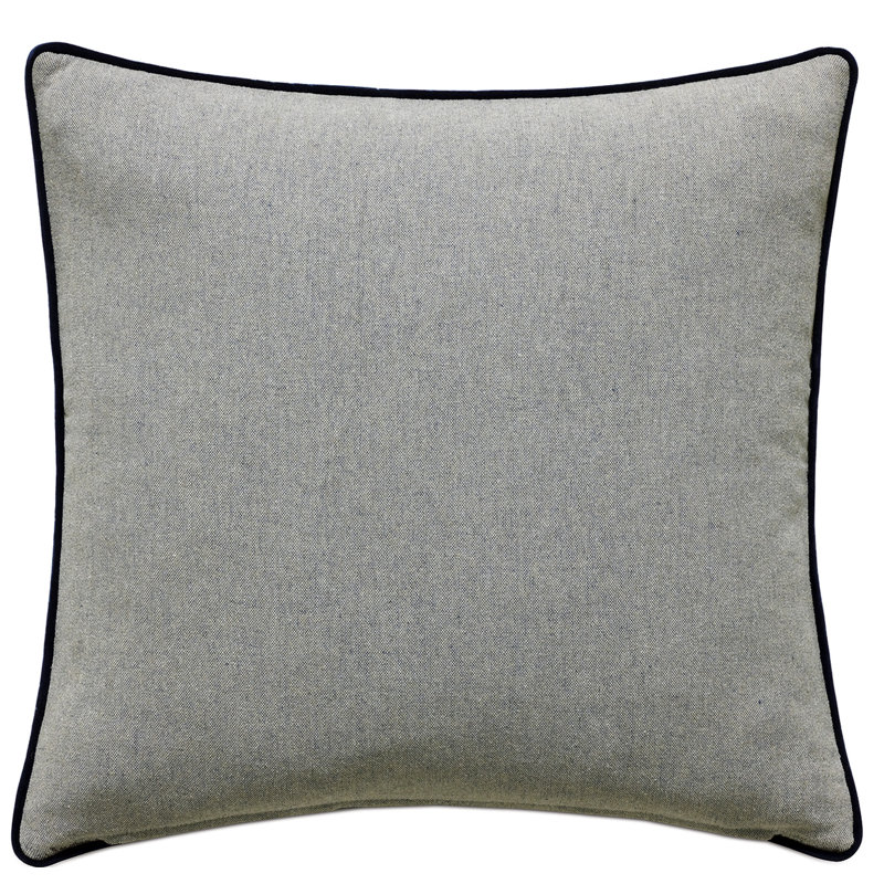 Arthur Damask Reversible Throw Pillow, Polyester, 22"H x 22"W x 0.6"D