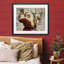 Père Noël avec des rennes, reproduction encadrée sous verre, design par Arlington Prints-94331942-94331943