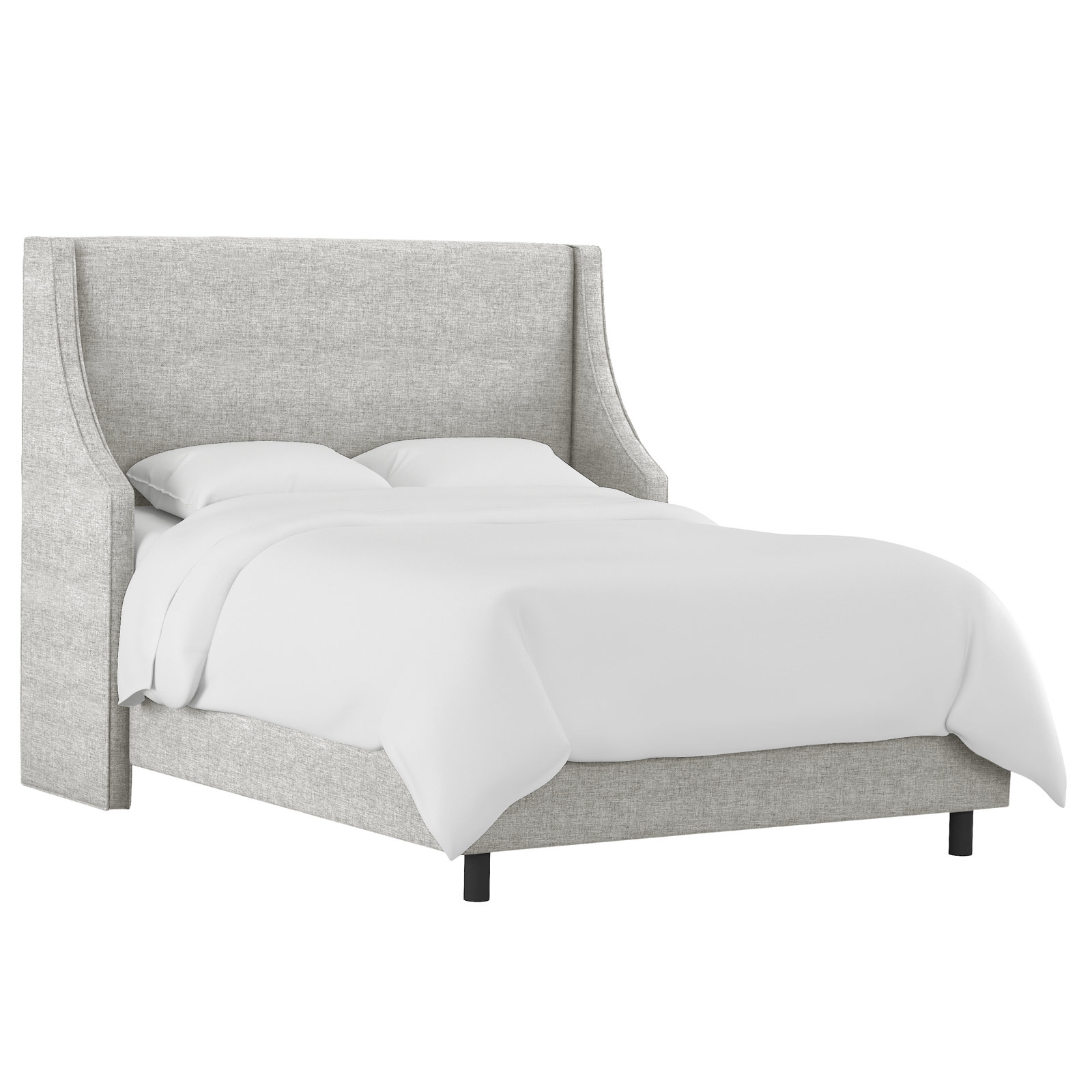 Bernadine Wingback Bed, King, Zuma Pumice Textured Linen