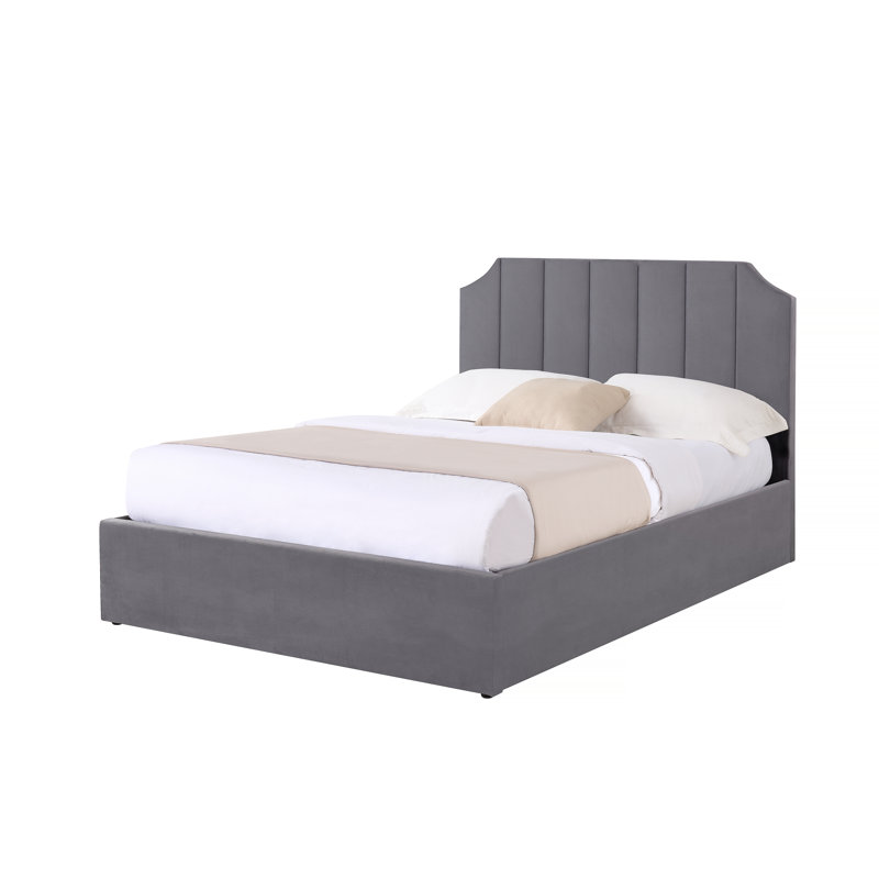 Conwy Upholstered Double (4'6) Bed, Grey