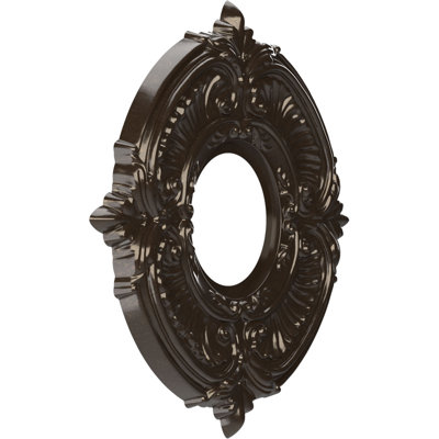 10"OD x 3 1/2"ID x 3/4"P Attica Thermoformed PVC Ceiling Medallion (Fits Canopies up to 4 1/8"), Universal Metallic Rustic Mist