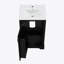 Meuble-lavabo de 20 po avec lavabo, armoire de salle de bain avec porte à fermeture douce, support de rangement et tablette réglable-161059374