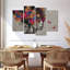 Portrait d'une femme flottant sur une toile de fond afro 4 pièces-103229533