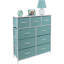  Commode 9 tiroirs Sorbus avec structure en acier et plateau en bois - turquoise