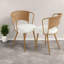 Chaises de salle à manger confortables, ensemble de style champêtre en rotin et métal pour la cuisine et la maison