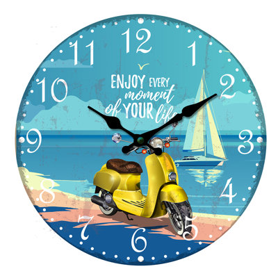 Coonrod Medium Density Fiberboard (MDF) Wall Clock