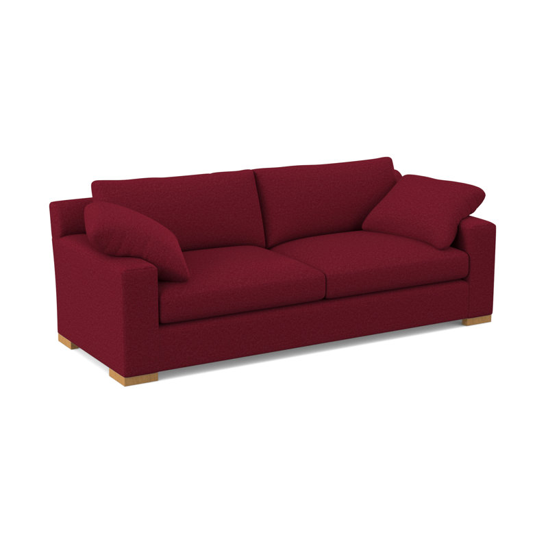 Canapé Morgan, Ambre, Mélange de polyester rouge à lèvres Margaret