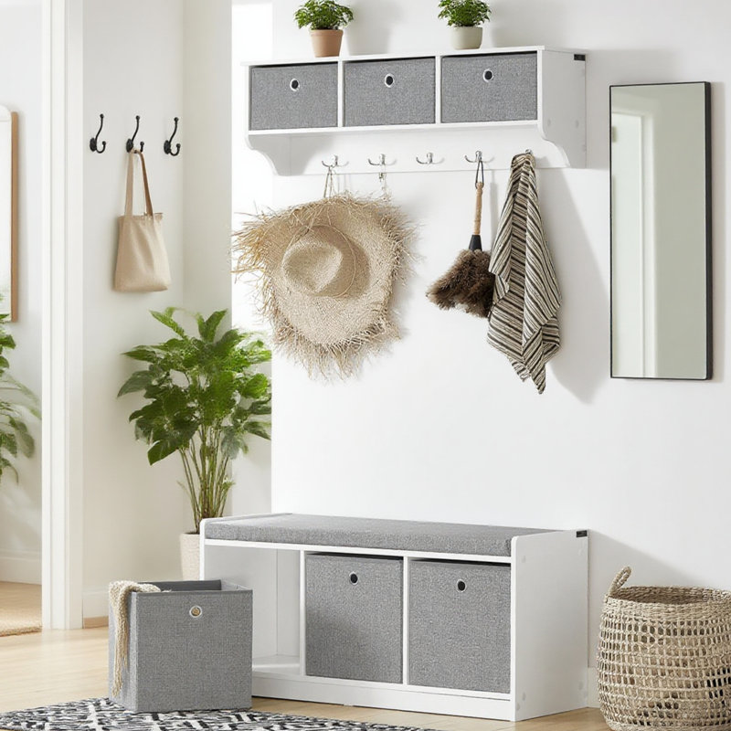 Anson Polyester Upholstered Storage Bench