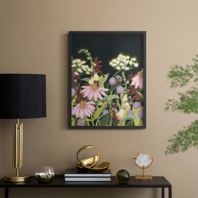 Impression encadrée Moonlit Wildflowers II - bois massif