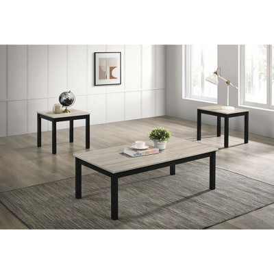 Contemporary Style 3Pc Table Set