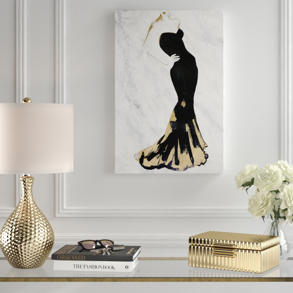 " Black Dress Gold And Marble " House of Hampton®