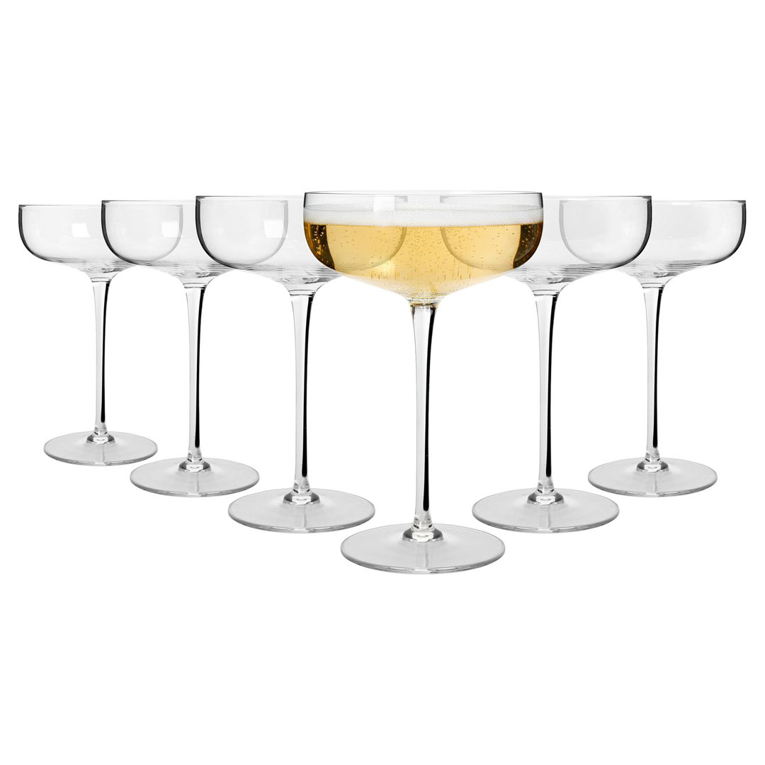 Argon Tableware Hoxton Crystal Champagne Coupe Glasses