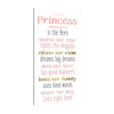 «A True Princess», toile tendue par Kimberly Allen 15019