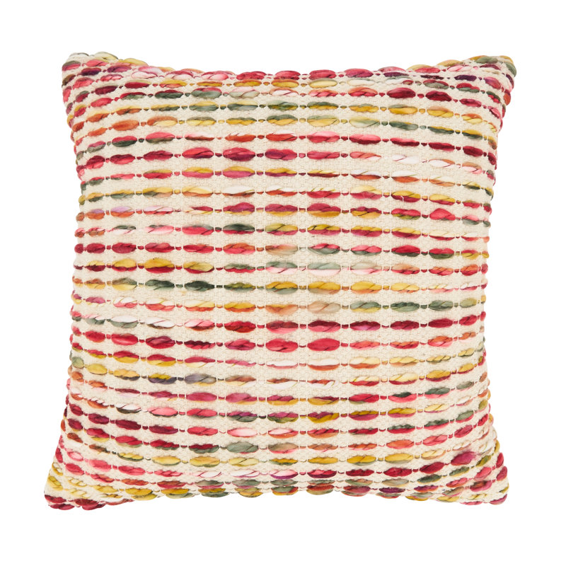 Esmeray Collection Striped Cotton Blend Throw Pillow, Polyester