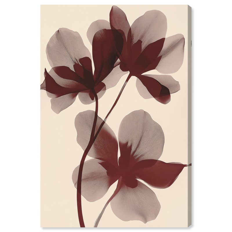 Crimson Coastline III Canvas Abstract Print by Oliver Gal, Black Frame, 10 x 15, 15"H x 10"W, Canvas Unframed