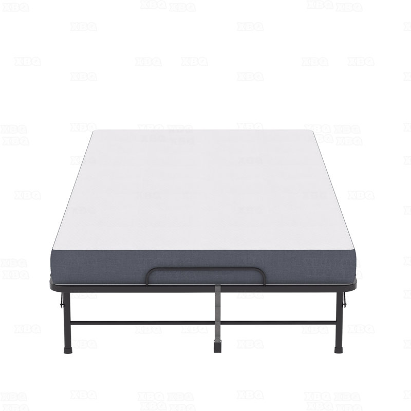 Lit simple, grand lit pliant de 75 po x 46 po pour les personnes de grande taille, lit escamotable extra long et large avec mousse à mémoire de forme de 5 po, lit d'invité robuste d'une capacité de 450 lb, lit portable spacieux
