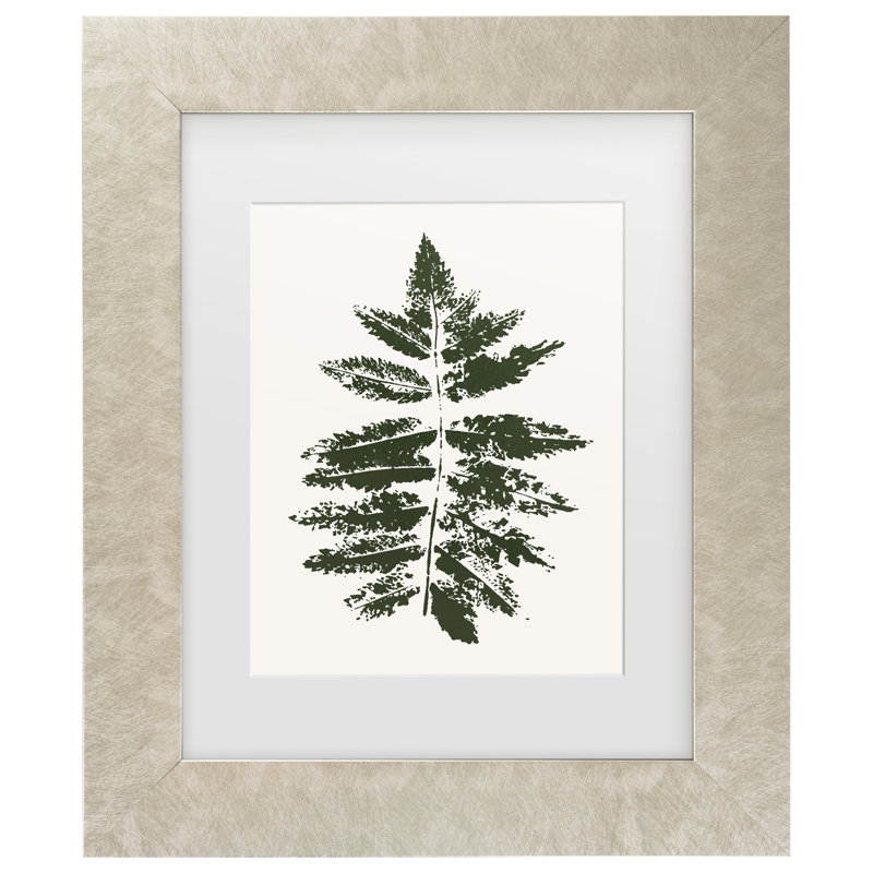 Art encadré de feuilles de chêne Kubistika, H 14,5 po x l 17,5 po