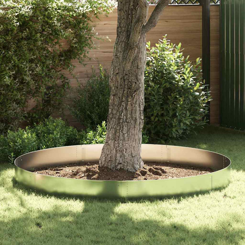 25cm H x 100cm W Galvanised Steel Lawn Edging