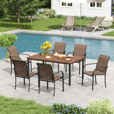 6-Person Outdoor Rectangular Dining Set