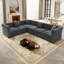 115.3 " Velvet L-Shaped Sofa Bed