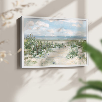 Wildflower Beach -Framed Print - Restickable