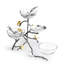 Butterfly Ginkgo Triple Bowl Set with Spoons