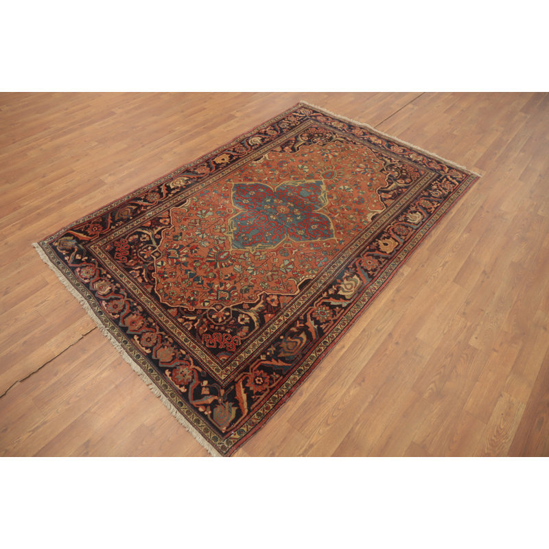 Tapis traditionnel à teinture végétale pré-1900 4 x 6