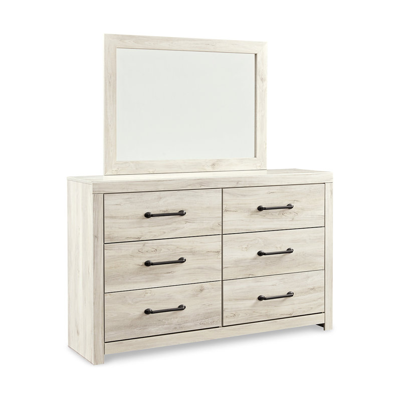 Commode et miroir Cambeck, Blanc