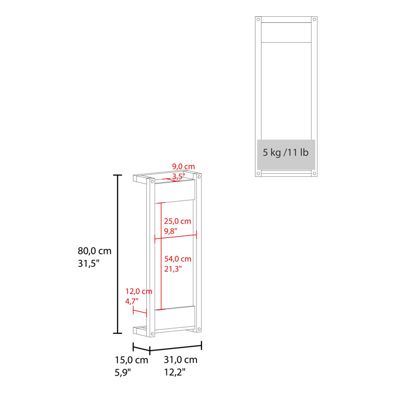 Support mural pour salle de bain Ambia