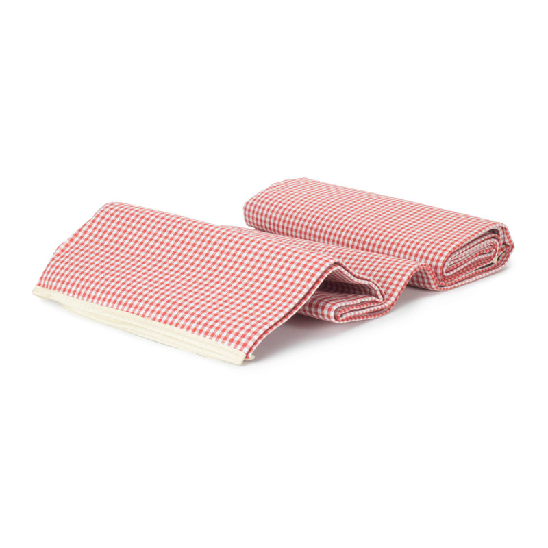 Gingham Checked Picnic Blanket, Red/White gingham