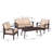 4 - Person Patio Conversation Set with Cushions-951048167