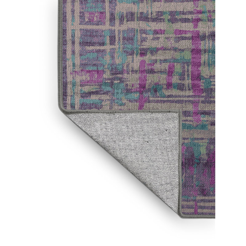 Tapis mauve lavable à la machine, Rectangulaire 3 pi x 5 pi