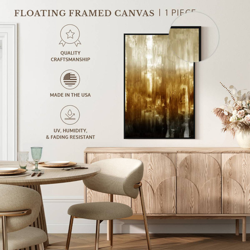 Amber Gradation, Floating Frame Black, 25" X 37"
