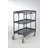Master Grade 3 Tier Rolling Carts with Wheels, Thick Steel Utility Cart on Wheels, Storage Cart on Wheels (Black)-62181220