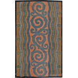 1930s Antique Wool Small Scatter Size American Hooked Rug