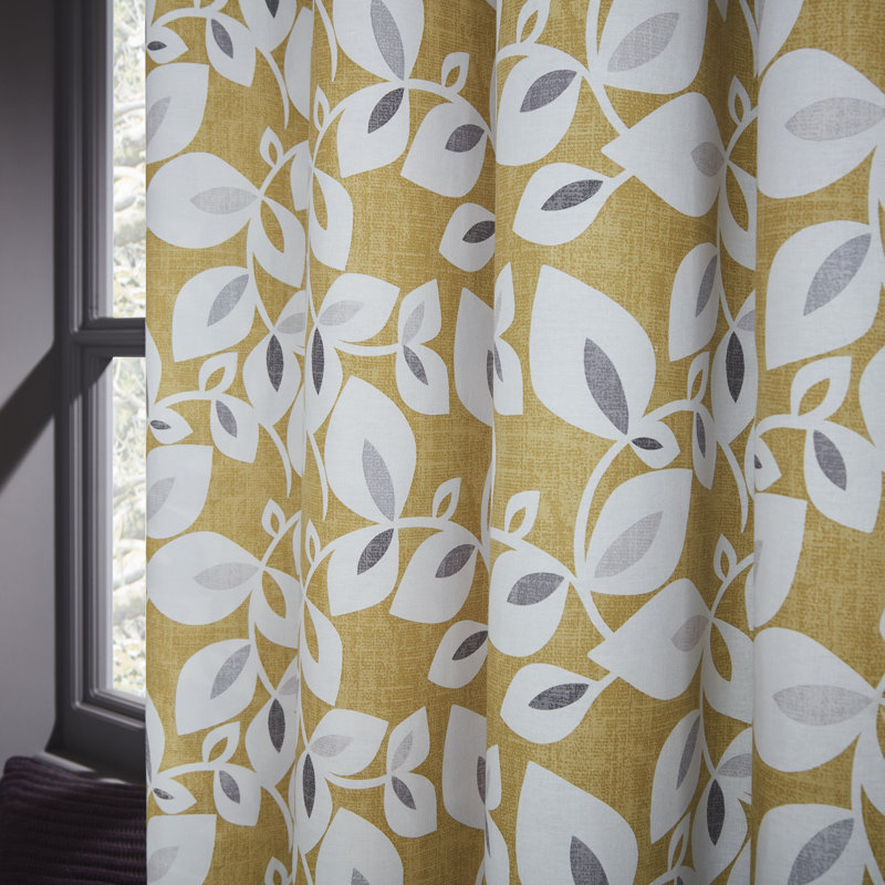 Inga Eyelet Room Darkening Curtains, 168 W x 183 D cm
