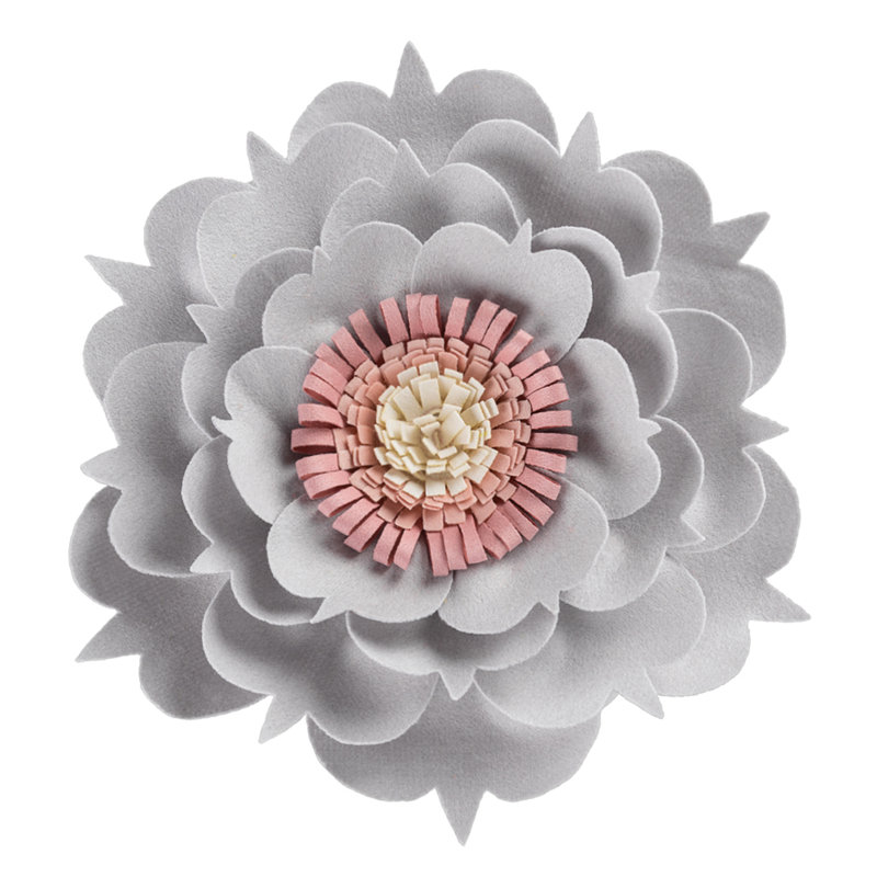 Coussin décoratif 3D fait à la main avec coussin décoratif 3D, Gris
