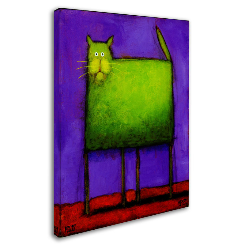 «Green Trouble» d'Izampo, reproduction sur toile tendue, H 47 po x l 35 po