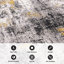Tapis abstrait jaune / noir / gris-352200832