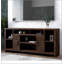 Console de 64 po pour téléviseur de 70 po ou moins, aucun assemblage requis, finition whisky-177036056