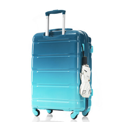 Luggage Set of 3, 20-inch with USB Port, Airline Certified Carry-on Luggage  , ABS+PC Hard Shell Luggage with Spinner Wheels,blue