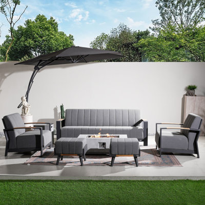 7-Piece Outdoor Conversation Set With Cushions