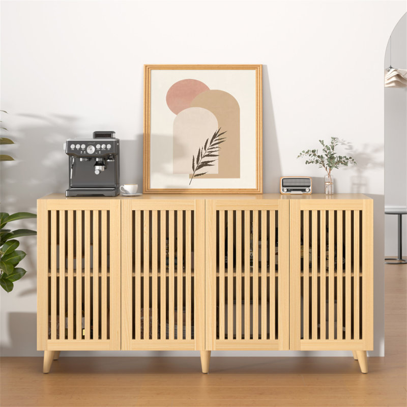 Armoire de rangement à 4 portes, buffet pour la salle à manger de la cuisine