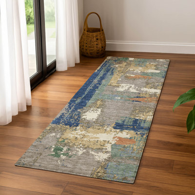 Premium Machine Washable Mayfield AMF2212 abstract Rug