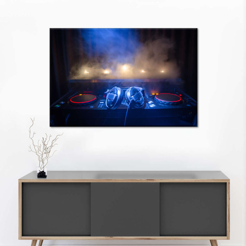 DJ's Headphones Canvas Print, 20" H x 30" W x 1.25" D