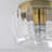1-Light 6.3" Modern Transitional Round Ribbed Glass Flush Mount Ceiling Light