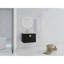 Meuble-lavabo 28 po avec lavabo en céramique et armoires latérales - châtaignier noir, élément de configuration de compartiment de meuble moderne-1296453366