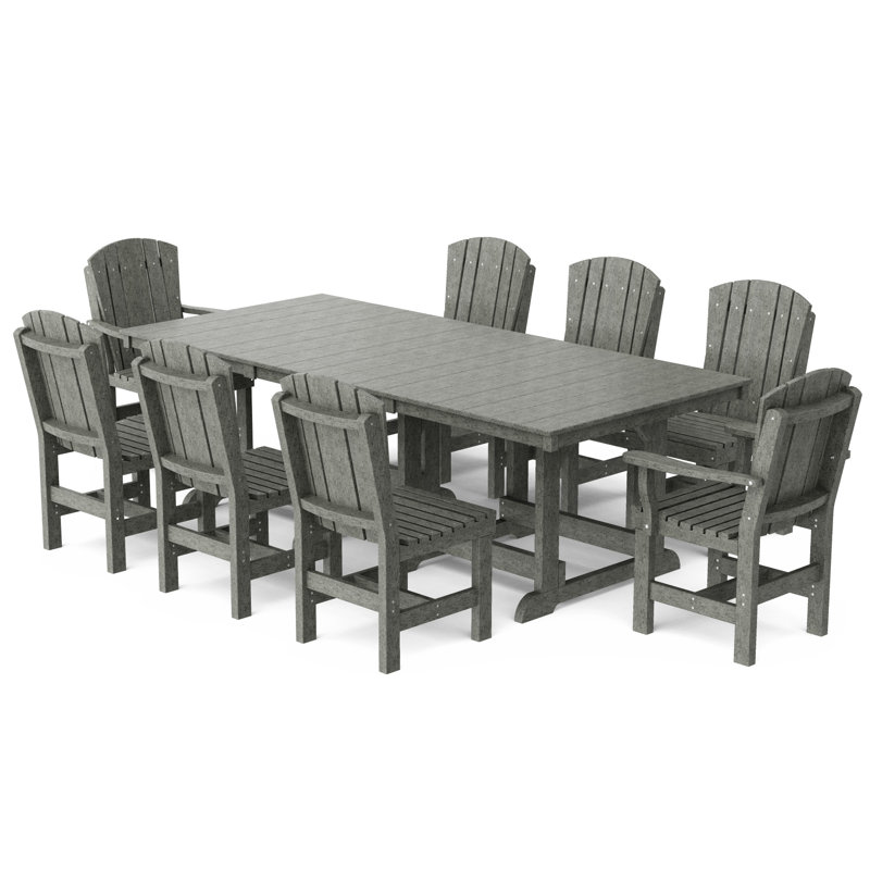 Ensemble de salle à manger 9 pièces 44 po x 94 po Heritage, Bleu patriote, 9 pièces