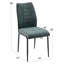 50cm H Polyester Blend Upholstered Metal Side Chair-232923732