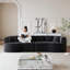 Canapé modulaire incurvé surdimensionné, 106,3 pouces, canapé moderne sans os avec 6 coussins en velours côtelé luxueux avec siège profond-2006851013